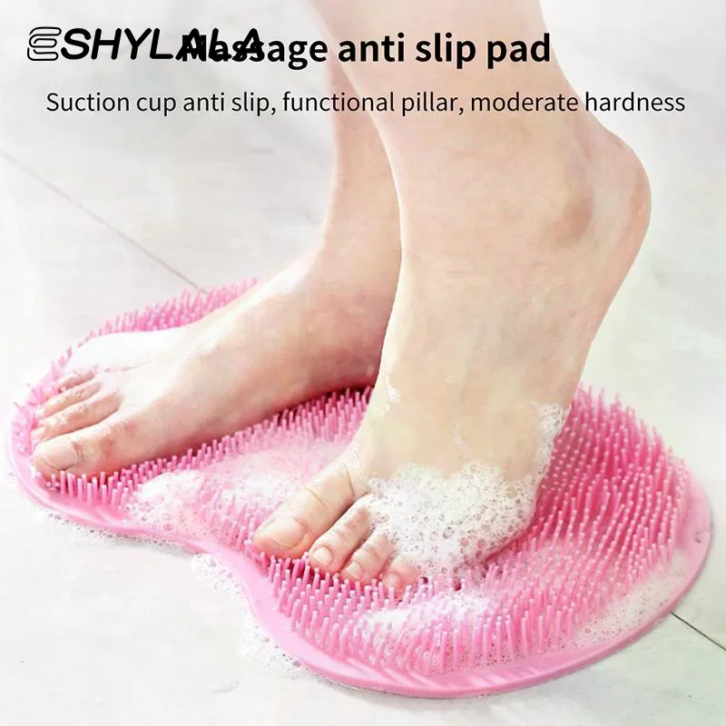Shower Foot Scrubber Mat Non Slip Wall Mounted Back Washer Exfoliating Massage Pad for Home Bath Spa Relaxation - Image 5