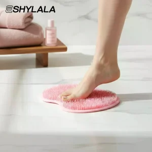 Shower Foot Scrubber Mat Non Slip Wall Mounted Back Washer Exfoliating Massage Pad for Home Bath Spa Relaxation
