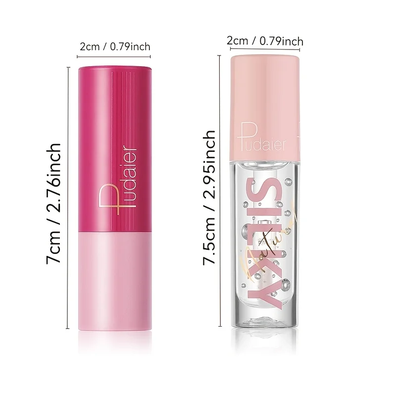 Silky lipstick and nourishing lip oil set, matte matte pointed lipstick, dual-purpose, Christmas gift choice. - Image 4