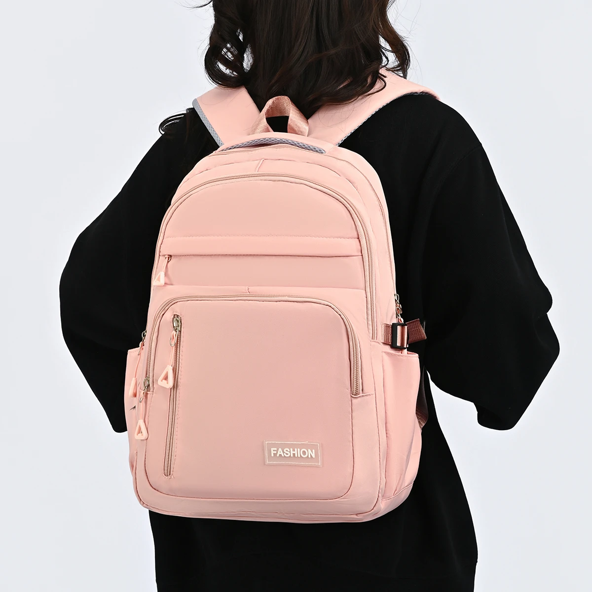 Simple Candy Colored Gentle Backpack Lightweight Load Reducing Multi-layer Storage Student School Bags Campus Commuting Backpack - Image 6
