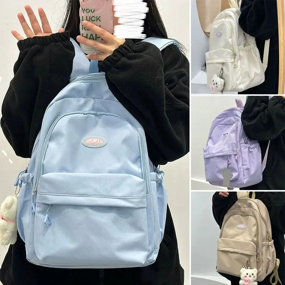 Simple Large Capacity Backpack High School Book bag Waterproof Nylon Travel Knapsacks Student Schoolbags for Teenager Boys Girls - Image 5