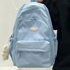 Simple Large Capacity Backpack High School Book bag Waterproof Nylon Travel Knapsacks Student Schoolbags for Teenager Boys Girls
