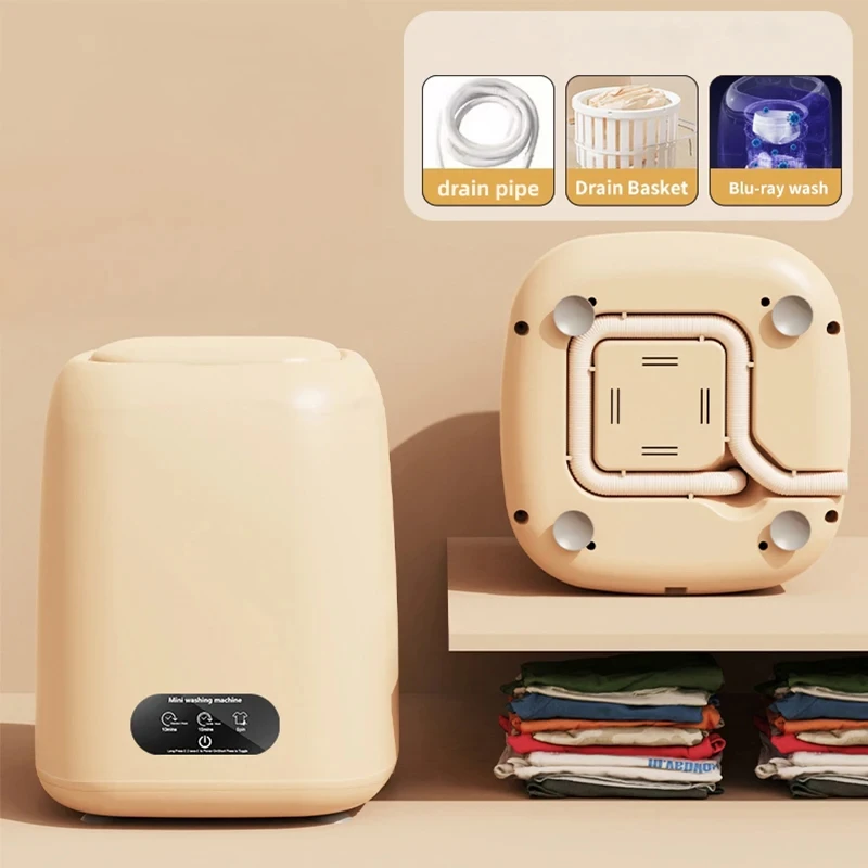 Small Washing Machine for Underwear Children's Clothes mini Washer fully automatic Portable Washing Machine with Spin Dryer 220V - Image 2