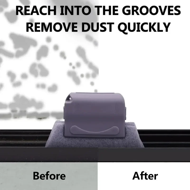 Small Window Groove Cleaning Brush Tool Door Window Sill Track Cleaner Lightweight Windows Slot Cleaner Brush Clean Tool - Image 3