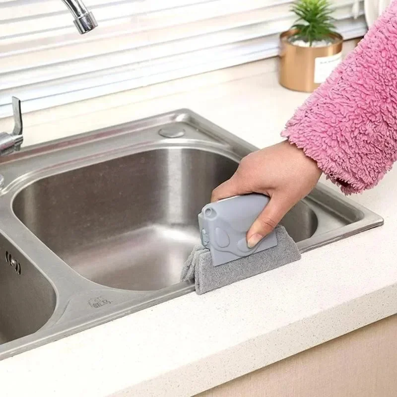 Small Window Groove Cleaning Brush Tool Door Window Sill Track Cleaner Lightweight Windows Slot Cleaner Brush Clean Tool - Image 4