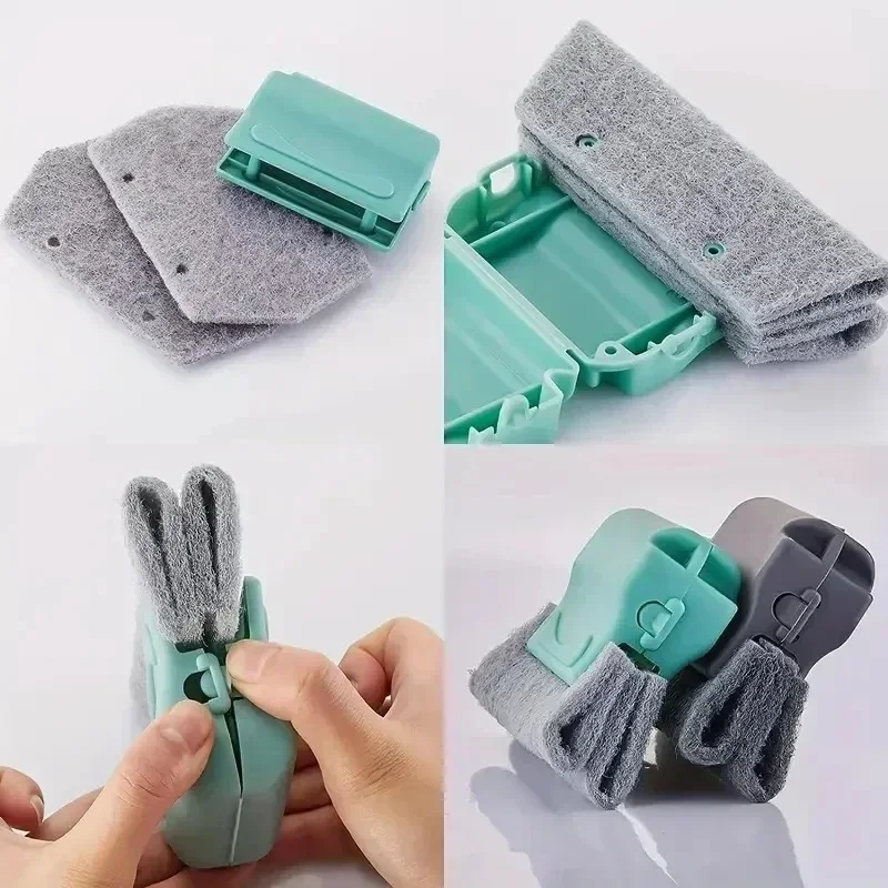Small Window Groove Cleaning Brush Tool Door Window Sill Track Cleaner Lightweight Windows Slot Cleaner Brush Clean Tool - Image 5