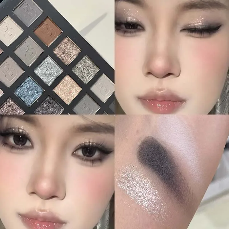 Smoky 42-Color Eyeshadow Palette, Matte Pearl Glitter Highlight, Waterproof Long Lasting Fine Texture Daily Eye Makeup - Image 2