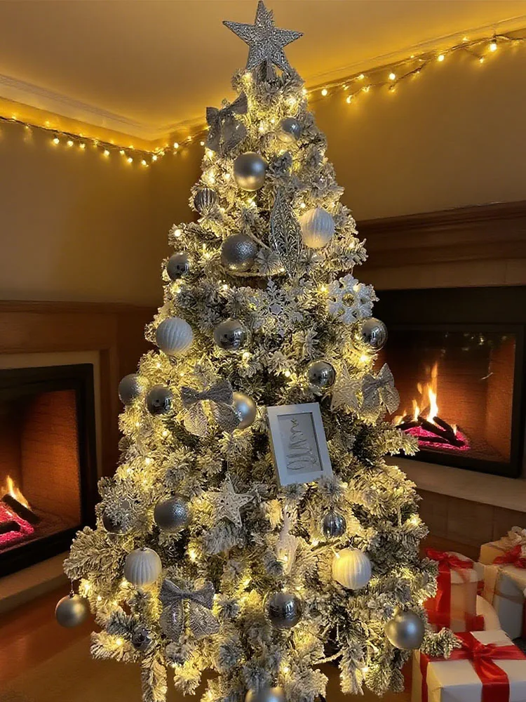 Snowfall Christmas Tree with Decorative Figurines for Home, Shop and Store Decorations, Luxury, 120-150cm