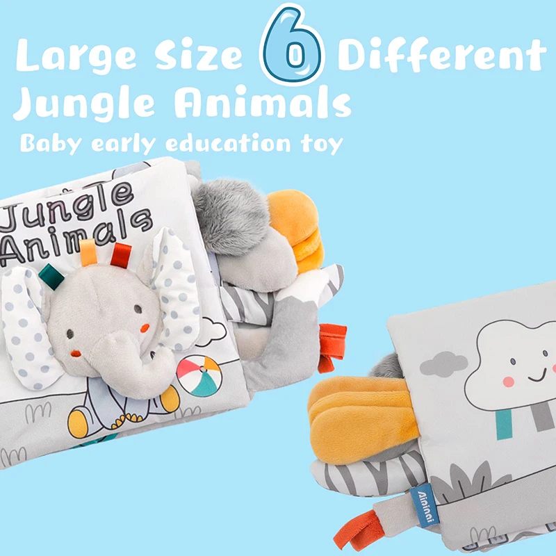 Soft Baby Books 3D Touch Feel High Contrast Cloth Book Sensory Early Learning Stroller Toys for Infant Toddler Toy 0-12 Months - Image 3
