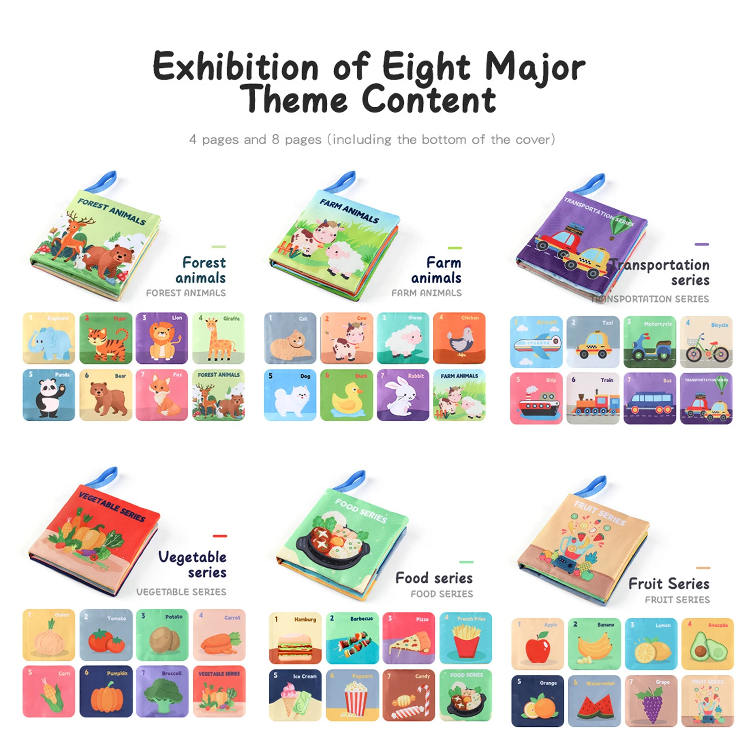 Soft Baby Books toys Montessori 3D Touch Feel High Contrast Cloth Book Sensory Early Learning games for kids Educational toys - Image 6