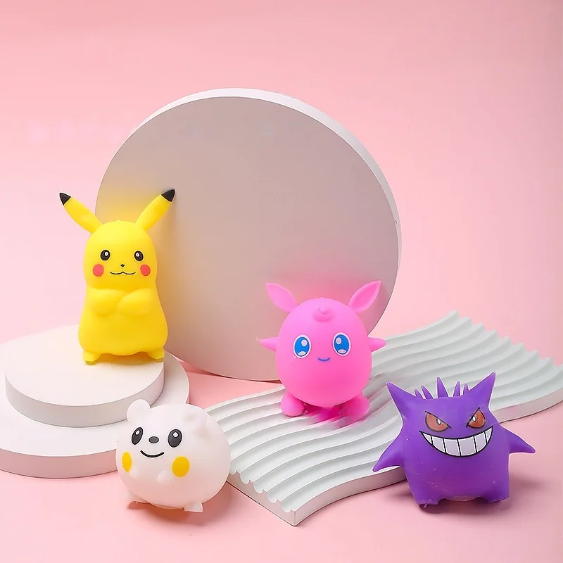 Soft Pikachu Gengar Jigglypuff Slow Rebound Stress Relief Toy Cute Kawaii Squeezing Doll Adult Stress Relief Gift - Image 5