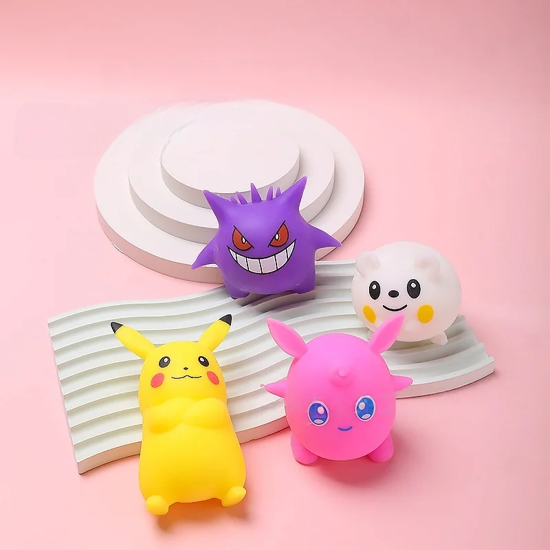 Soft Pikachu Gengar Jigglypuff Slow Rebound Stress Relief Toy Cute Kawaii Squeezing Doll Adult Stress Relief Gift - Image 3