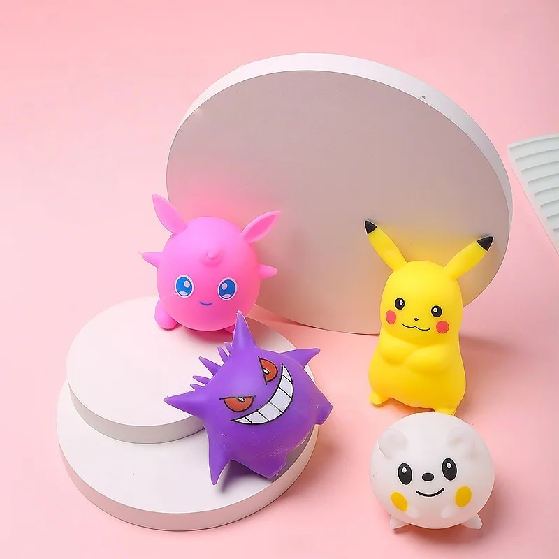 Soft Pikachu Gengar Jigglypuff Slow Rebound Stress Relief Toy Cute Kawaii Squeezing Doll Adult Stress Relief Gift - Image 4
