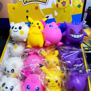 Soft Pikachu Gengar Jigglypuff Slow Rebound Stress Relief Toy Cute Kawaii Squeezing Doll Adult Stress Relief Gift