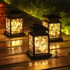 Solar LED Lantern Outdoor Hanging Candle Lights Floor Panel Candle Patio Indoor Balcony Birds Decoration Lighting For Garden