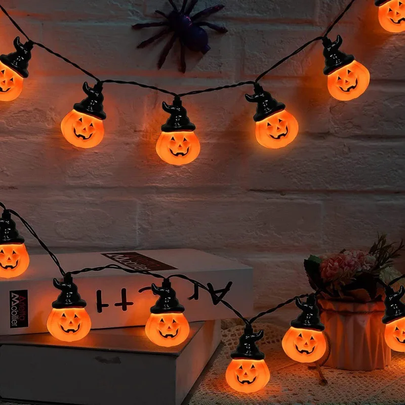Solar Lights for Halloween Decorations Pumpkin Outdoor Spooky String Lights for Easter Garden Yard Decor - Image 2