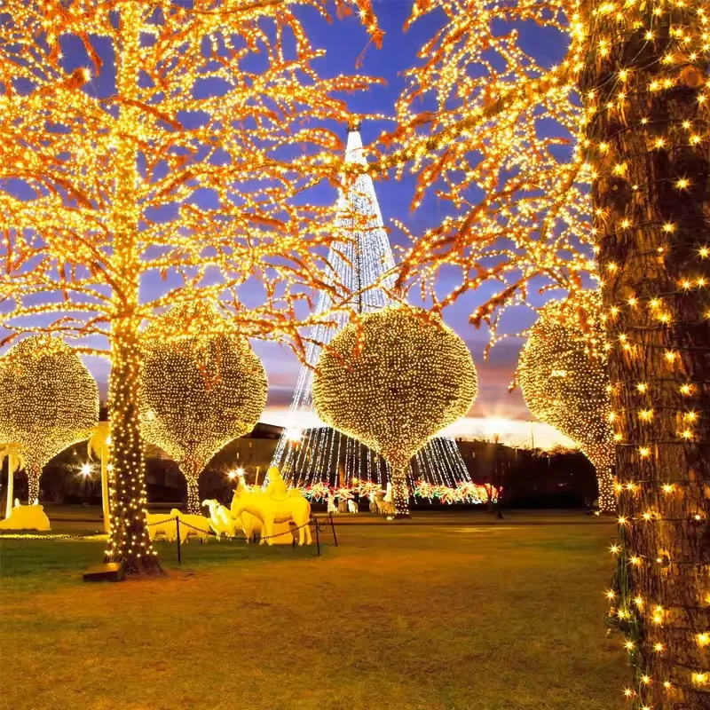 Solar Outdoor String Lights 50/100/200/300 LED Solar Waterproof Lights With 8 Lighting Mode Garland Lights For Tree Party Decor - Image 3