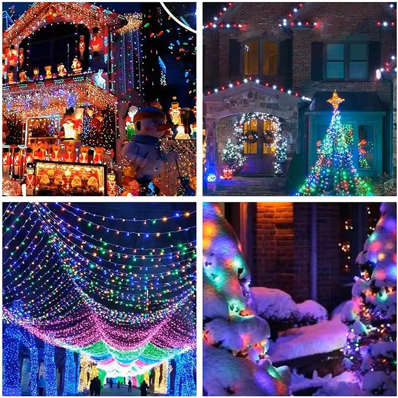 Solar Outdoor String Lights 50/100/200/300 LED Solar Waterproof Lights With 8 Lighting Mode Garland Lights For Tree Party Decor - Image 4