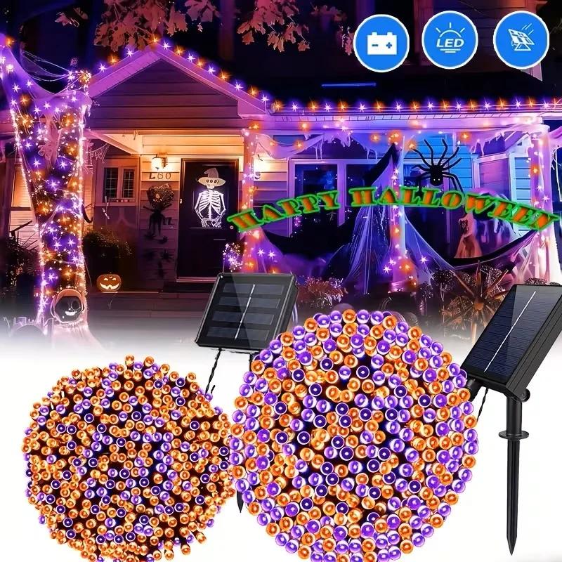 Solar Outdoor String Lights 50/100/200/300 LED Solar Waterproof Lights With 8 Lighting Mode Garland Lights For Tree Party Decor