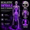 Solar Skeleton Yard Stake Halloween Decor Garden Bone Figurine 3d Creepy Led Realistic Ghost Outdoor Grave Lawn Patio Party Gift