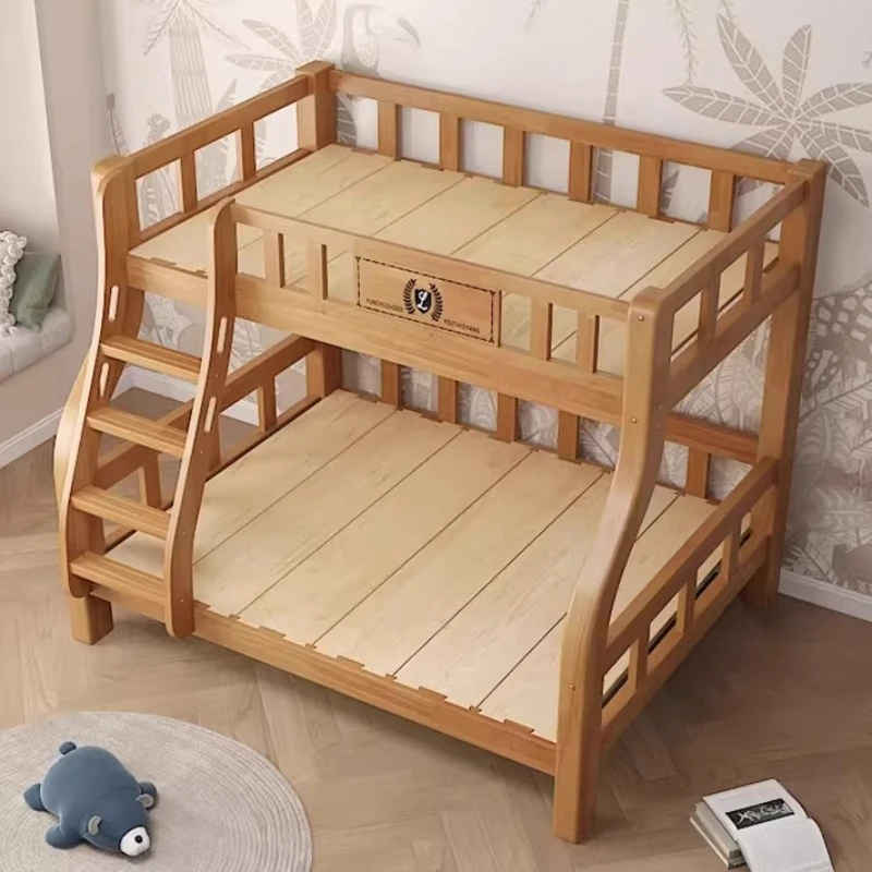 Solid Wood Bunk Bed with Dovetail Joint Full Solid Wood Double Decker Bed for Kids Sturdy Children's Bedroom Furniture - Image 4