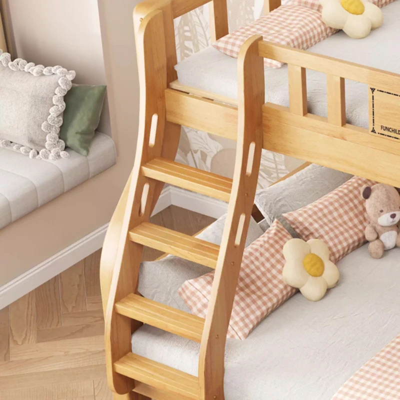 Solid Wood Bunk Bed with Dovetail Joint Full Solid Wood Double Decker Bed for Kids Sturdy Children's Bedroom Furniture - Image 5