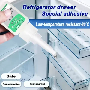 Special glue for refrigerator, super glue, plastic glue, refrigerator seal, transparent, low temperature tolerance, antifreeze.
