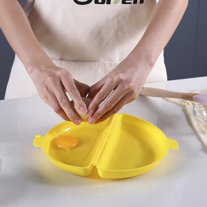 Spot Household Omelette Mold Plastic Microwave Oven Egg Steamer Semicircular Fried Meat Patty Omelette Egg Rice Box - Image 4