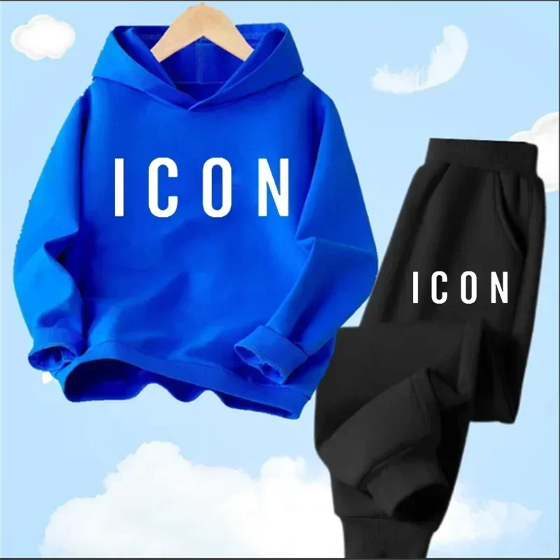 Spring Autumn New Fashion Kids Tracksuits 3-12 Years Boys and Girls Casual Sports Hoodie Tops+Pants 2PC Sets Children's Clothing - Image 3