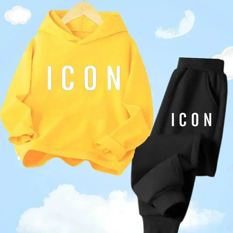 Spring Autumn New Fashion Kids Tracksuits 3-12 Years Boys and Girls Casual Sports Hoodie Tops+Pants 2PC Sets Children's Clothing - Image 4