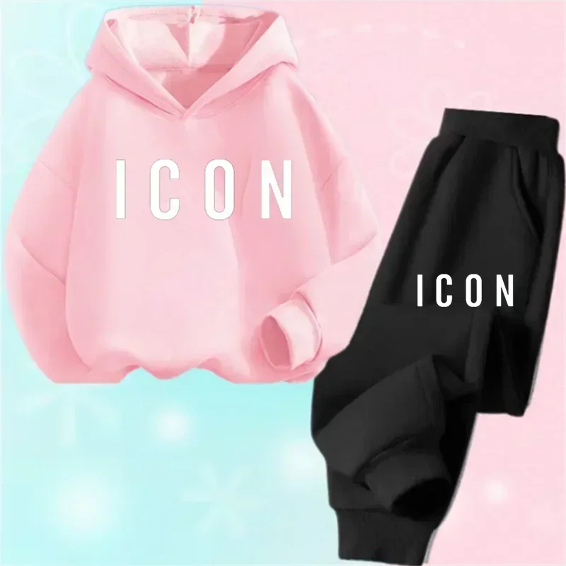 Spring Autumn New Fashion Kids Tracksuits 3-12 Years Boys and Girls Casual Sports Hoodie Tops+Pants 2PC Sets Children's Clothing - Image 5