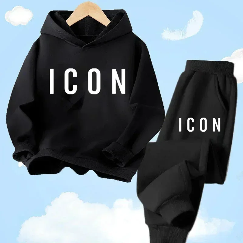 Spring Autumn New Fashion Kids Tracksuits 3-12 Years Boys and Girls Casual Sports Hoodie Tops+Pants 2PC Sets Children's Clothing
