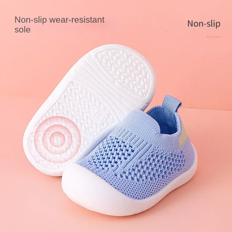 Spring Summer Toddler Shoes Breathable Knitted Kids Sneakers Boys Slip-on Tennis Shoes Girls Soft Non-slip School Casual Shoes - Image 4