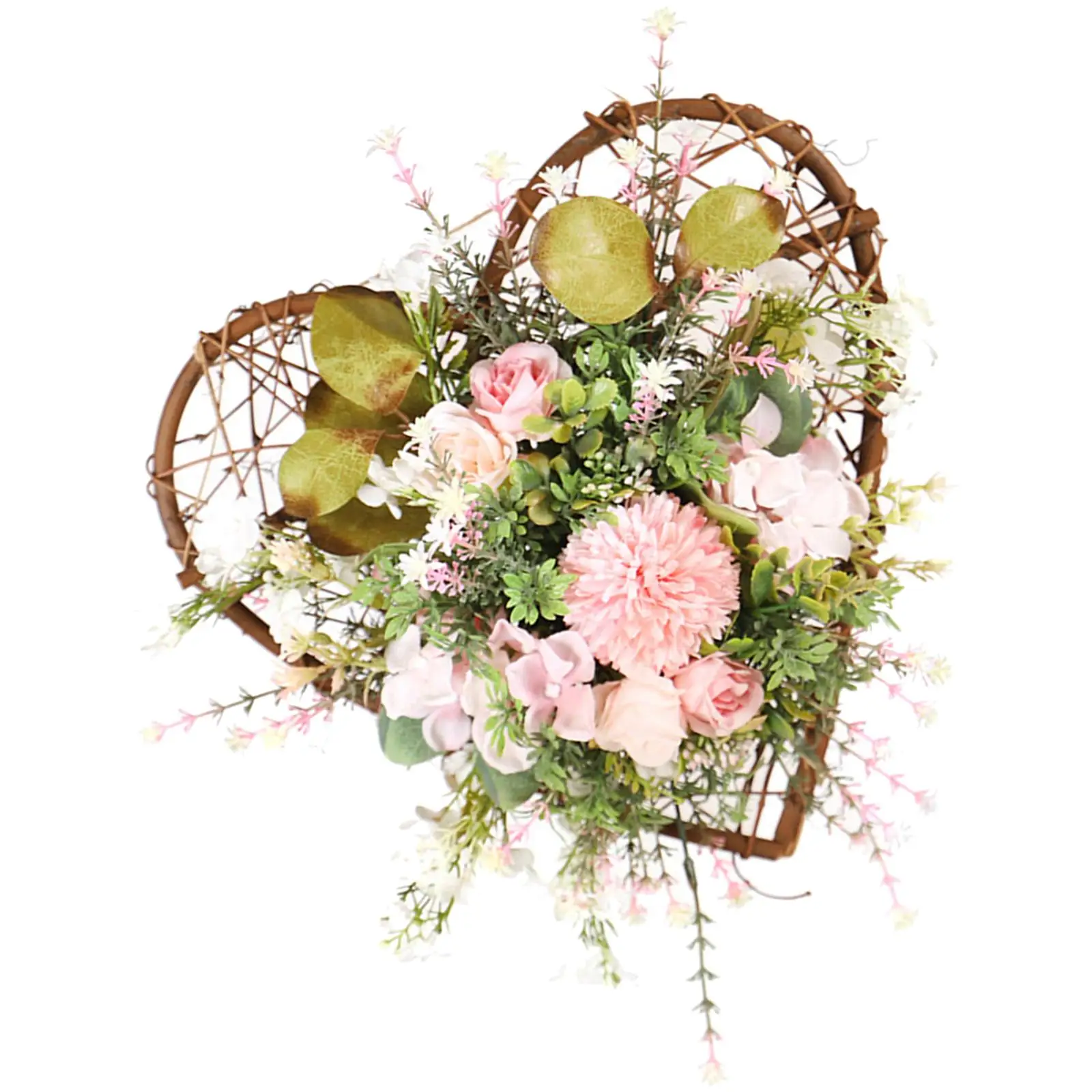Spring Wreath Eucalyptus Wreath Garland Simulation Ball Chrysanthemum for Living Room Garden Party Christmas Yard Spring Wreath Eucalyptus Wreath Garland Simulation Ball Chrysanthemum for Living Room Garden Party Christmas Yard