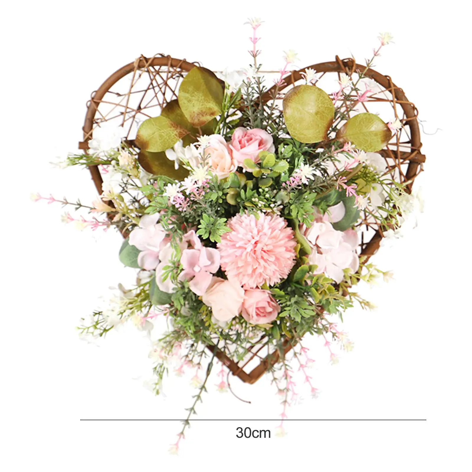 Spring Wreath Eucalyptus Wreath Garland Simulation Ball Chrysanthemum for Living Room Garden Party Christmas Yard Spring Wreath Eucalyptus Wreath Garland Simulation Ball Chrysanthemum for Living Room Garden Party Christmas Yard