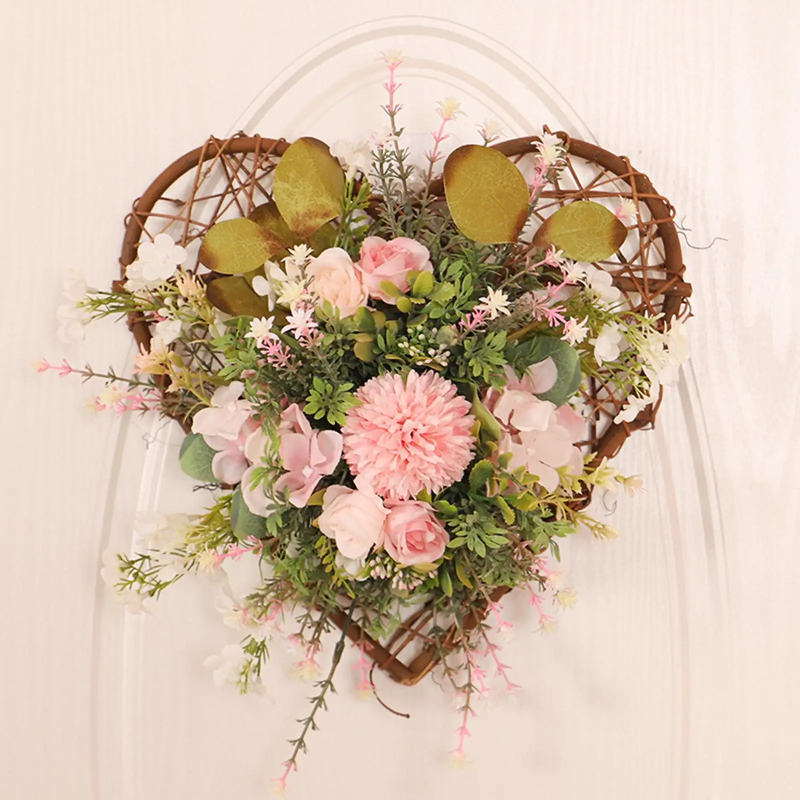 Spring Wreath Eucalyptus Wreath Garland Simulation Ball Chrysanthemum for Living Room Garden Party Christmas Yard Spring Wreath Eucalyptus Wreath Garland Simulation Ball Chrysanthemum for Living Room Garden Party Christmas Yard