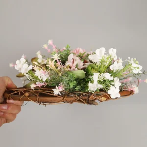Spring Wreath Eucalyptus Wreath Garland Simulation Ball Chrysanthemum for Living Room Garden Party Christmas Yard
