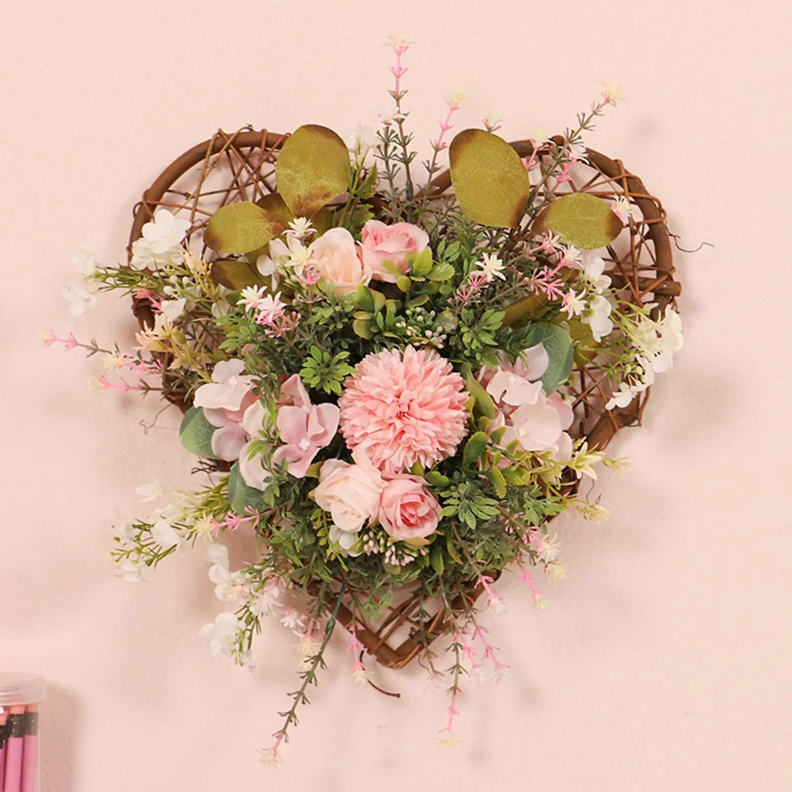 Spring Wreath Eucalyptus Wreath Garland Simulation Ball Chrysanthemum for Living Room Garden Party Christmas Yard Spring Wreath Eucalyptus Wreath Garland Simulation Ball Chrysanthemum for Living Room Garden Party Christmas Yard
