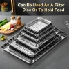 Stainless Steel Baking Tray With Removable Cooling Rack | Non-stick BBQ Pan Tray Plate Oven Brownie Rack Cooking Roasting Dish