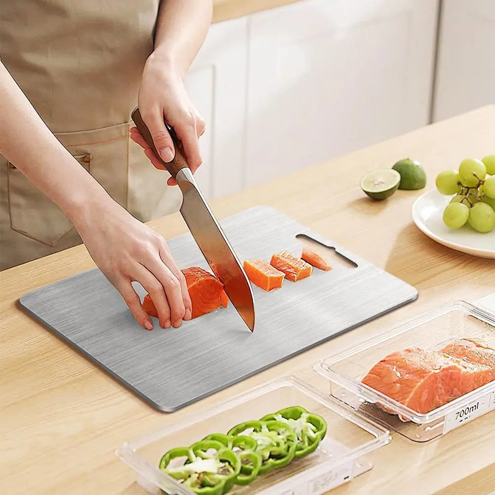 Stainless Steel Cutting Board Set for Vegetable, Meat & Bread Slicing with Food Contact Safe Cutting Board for Easy Clean - Image 5