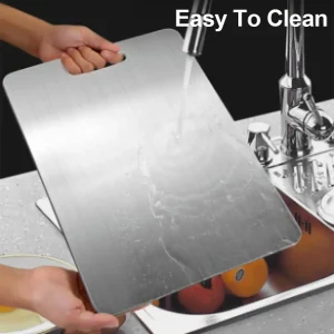 Stainless Steel Cutting Board Set for Vegetable, Meat & Bread Slicing with Food Contact Safe Cutting Board for Easy Clean