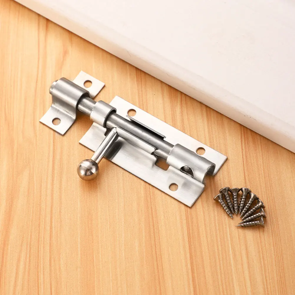 Stainless Steel Door Bolt Lock,Universal Old-Fashioned Thickened Door-Bolt,Solid Sliding Bolts Latch With Screws Home Hardware - Image 2