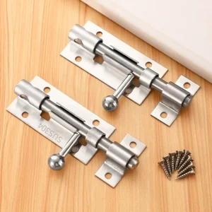 Stainless Steel Door Bolt Lock,Universal Old-Fashioned Thickened Door-Bolt,Solid Sliding Bolts Latch With Screws Home Hardware