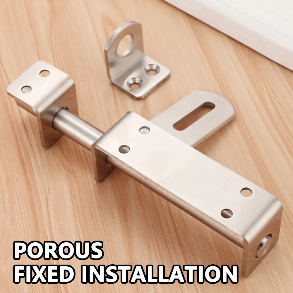 Stainless Steel Door Latch,Solid Sliding Bolts Latch,Thickened Door Bolt-Lock With Screw,For Locking Door Window Drawer Cupboard - Image 2
