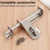 Stainless Steel Door Latch,Solid Sliding Bolts Latch,Thickened Door Bolt-Lock With Screw,For Locking Door Window Drawer Cupboard