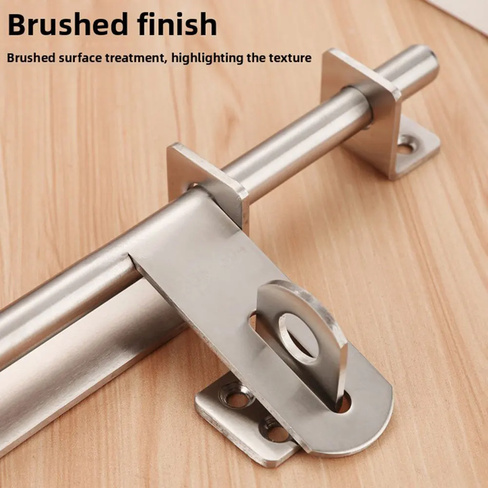 Stainless Steel Door Latch,Solid Sliding Bolts Latch,Thickened Door Bolt-Lock With Screw,For Locking Door Window Drawer Cupboard - Image 3