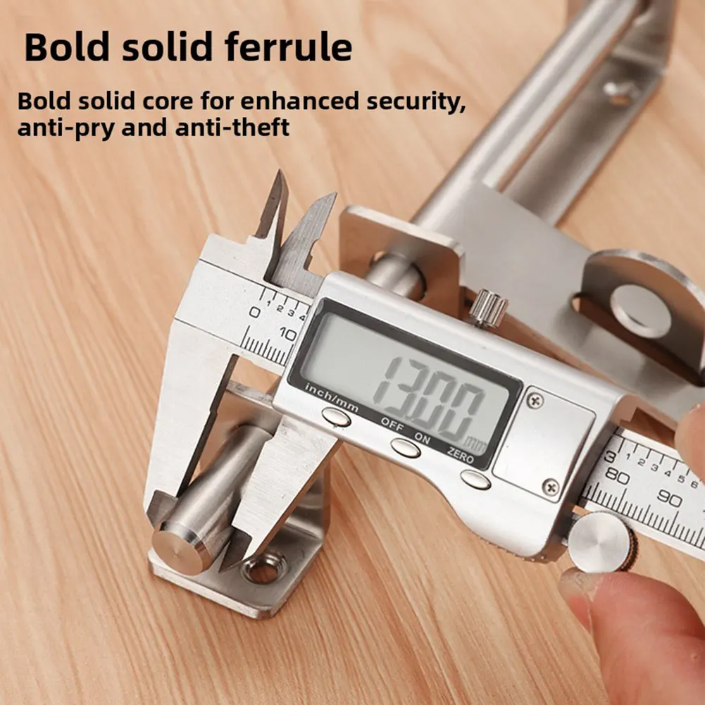 Stainless Steel Door Latch,Solid Sliding Bolts Latch,Thickened Door Bolt-Lock With Screw,For Locking Door Window Drawer Cupboard - Image 4
