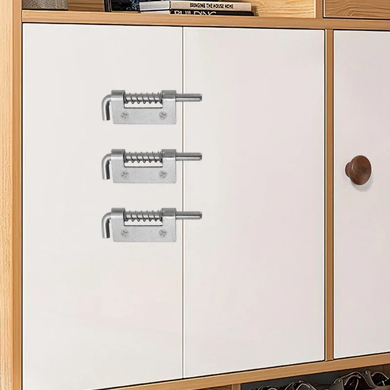 Stainless Steel Flat Spring Latch Pin Reusable Window Cabinet Door Hinges Door Bolt Latch Pin Furniture Hardware Tools Wholesale - Image 2