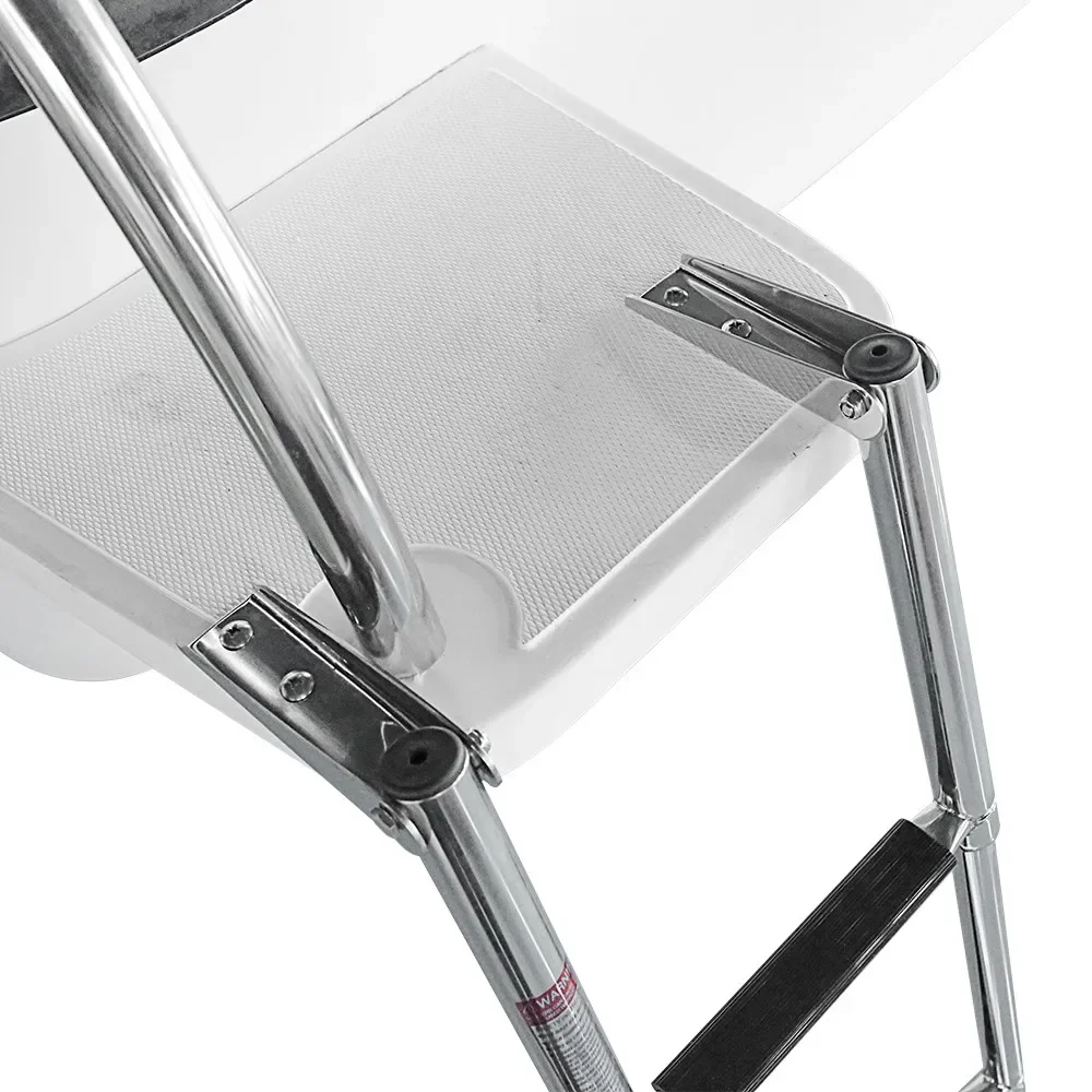 Stainless Steel Marine Ladder with Folding and Telescoping Features, Boat Accessories, 4 Step - Image 5