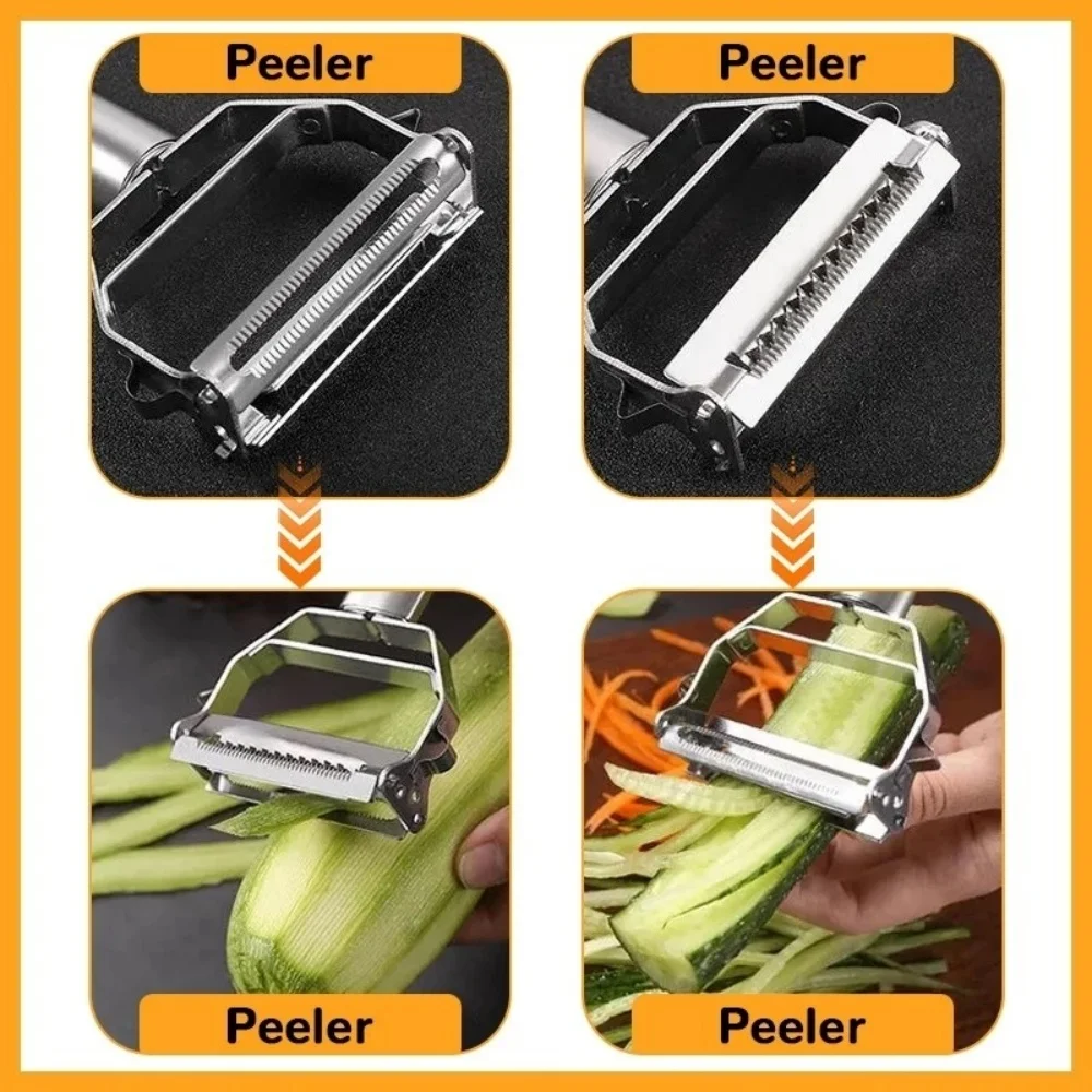 Stainless Steel Multi-function Vegetable Peeler Cucumber Carrot Fruit Cutter Julienne Peeler Potato Carrot Grater Kitchen Tool - Image 6